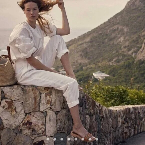 ๐DOEN๐ Louvre Pant ~ High Waisted Pleated Ankle Pants Salt White 10 NWT - Picture 5 of 16